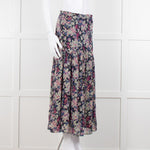 By Iris Blue Purple Gold Lurex Fleck Maxi Skirt