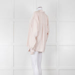 Iris & Ink Cream Satin Over Sized Pyjama Style Shirt