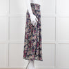 By Iris Blue Purple Gold Lurex Fleck Maxi Skirt