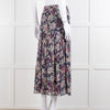 By Iris Blue Purple Gold Lurex Fleck Maxi Skirt