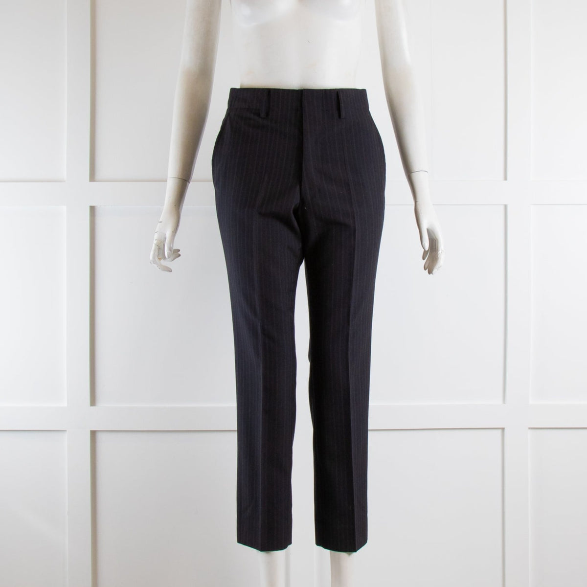 Junya Watanabe Comme Des Garcons Black Pinstripe Trousers