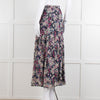 By Iris Blue Purple Gold Lurex Fleck Maxi Skirt