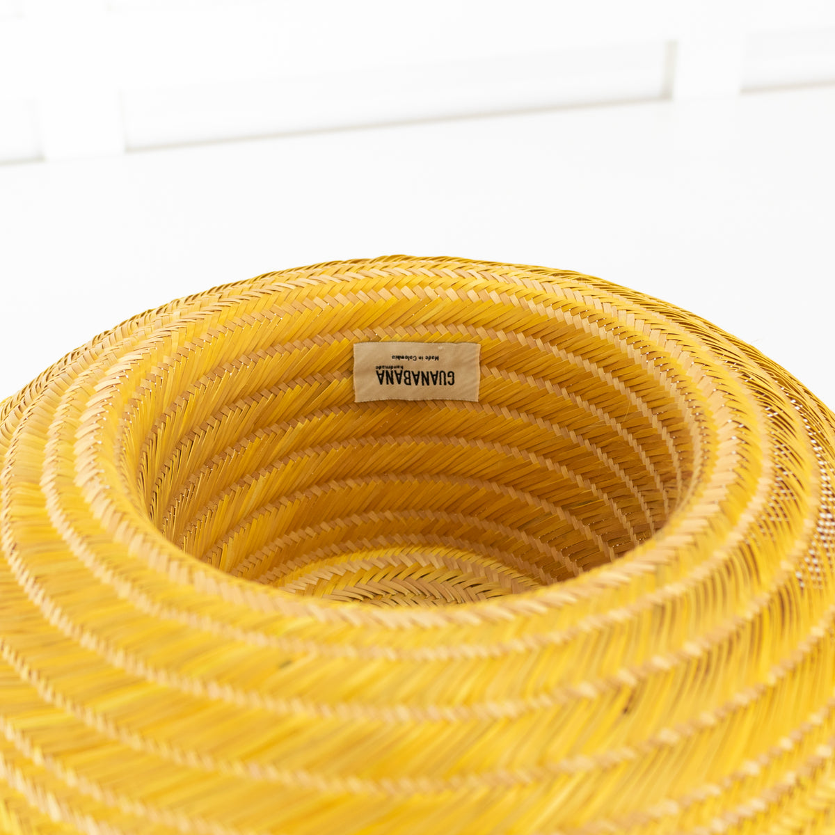 Guanabana Straw Hat With Yellow PomPom Detail