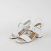 Chiara Carrino White Sandals With Gold Buckle