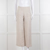 Stefanel Neutral Linen Wide Leg Trousers