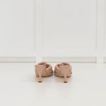 ASH Pale Pink Leather Mina Crisscross Mule