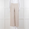 Stefanel Neutral Linen Wide Leg Trousers