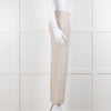 Stefanel Neutral Linen Wide Leg Trousers