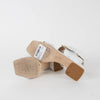 Chiara Carrino White Sandals With Gold Buckle