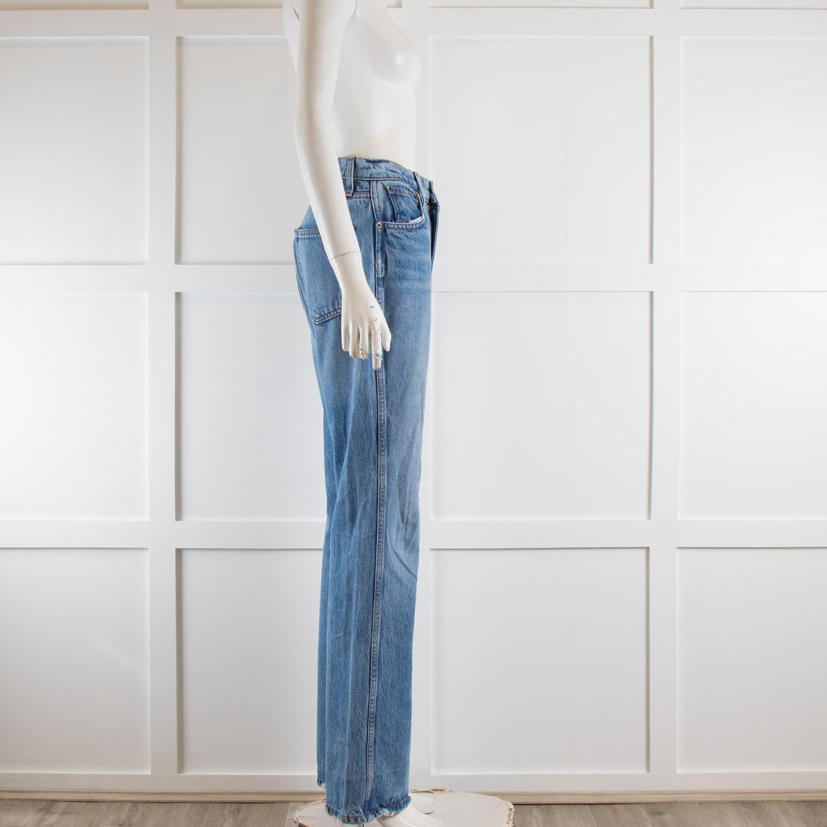 Reformation Blue Denim Straight Leg Jeans