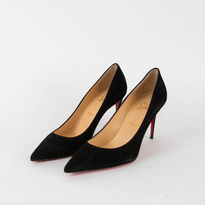 Christian Louboutin Black Suede Kate 85