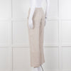 Stefanel Neutral Linen Wide Leg Trousers