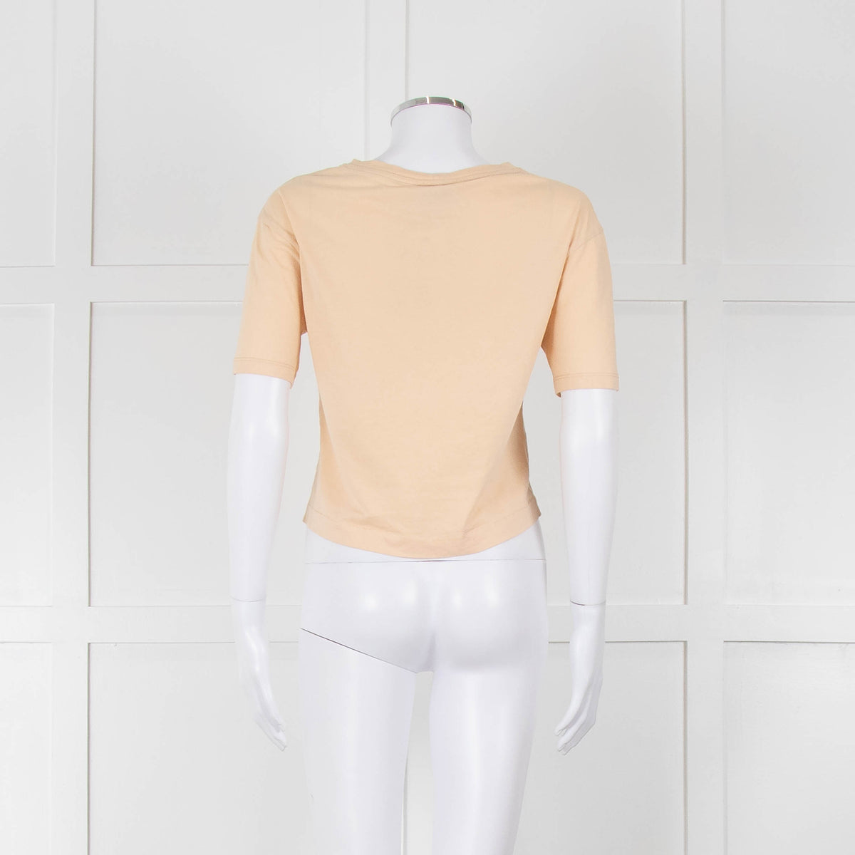 Sandro Cream Orange Love Cropped T-Shirt