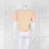 Sandro Cream Orange Love Cropped T-Shirt