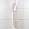 Stefanel Neutral Linen Wide Leg Trousers