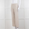 Stefanel Neutral Linen Wide Leg Trousers