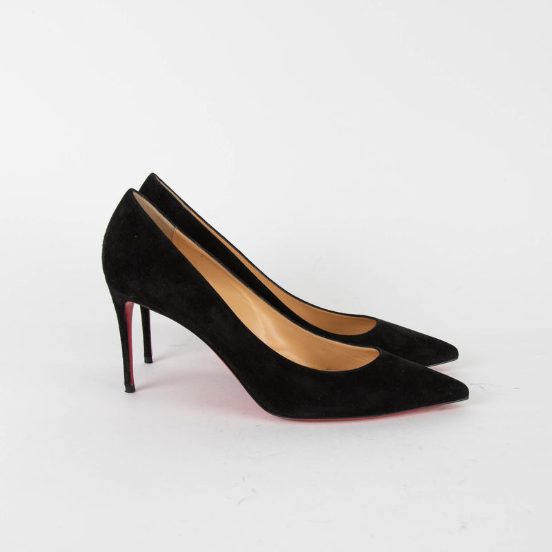 Christian Louboutin Black Suede Kate 85