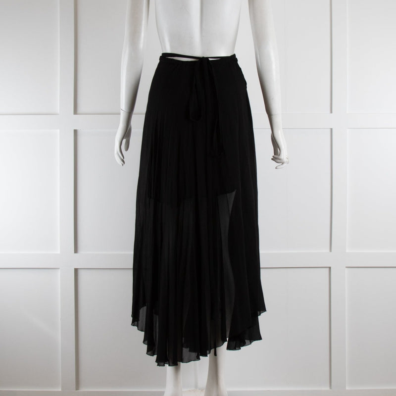 Isabel Marant Etoile Black Sheer Wrap Skirt