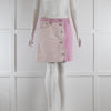 Ganni Pink Denim Mini Skirt
