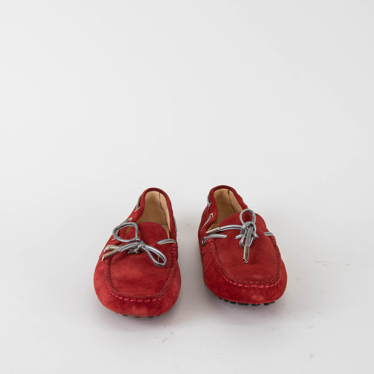 Tod's Red Suede Ferrari Loafers