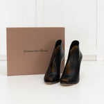 Ginavito Rossi Black High Heel Shoe Boot With Peep Toe
