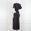 Mara Hoffman Brushed Black Short Sleeve Belted Jumpsuit