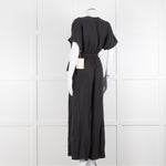 Mara Hoffman Brushed Black Short Sleeve Belted Jumpsuit