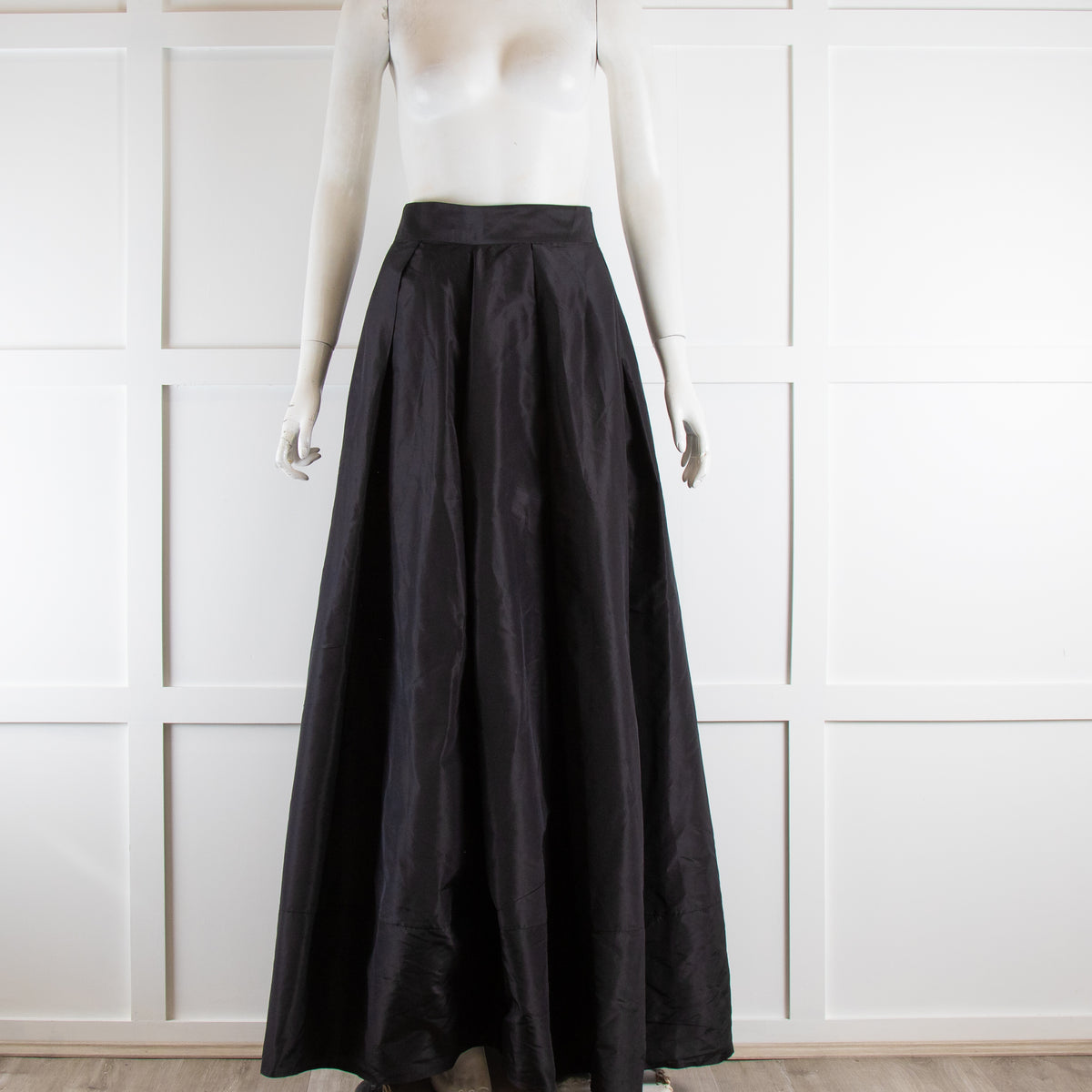 Maria Grachvogel Black Silk Maxi Skirt