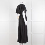 Mara Hoffman Brushed Black Short Sleeve Belted Jumpsuit
