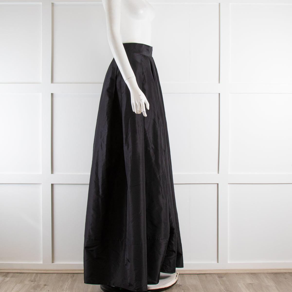 Maria Grachvogel Black Silk Maxi Skirt