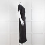 Mara Hoffman Brushed Black Short Sleeve Belted Jumpsuit