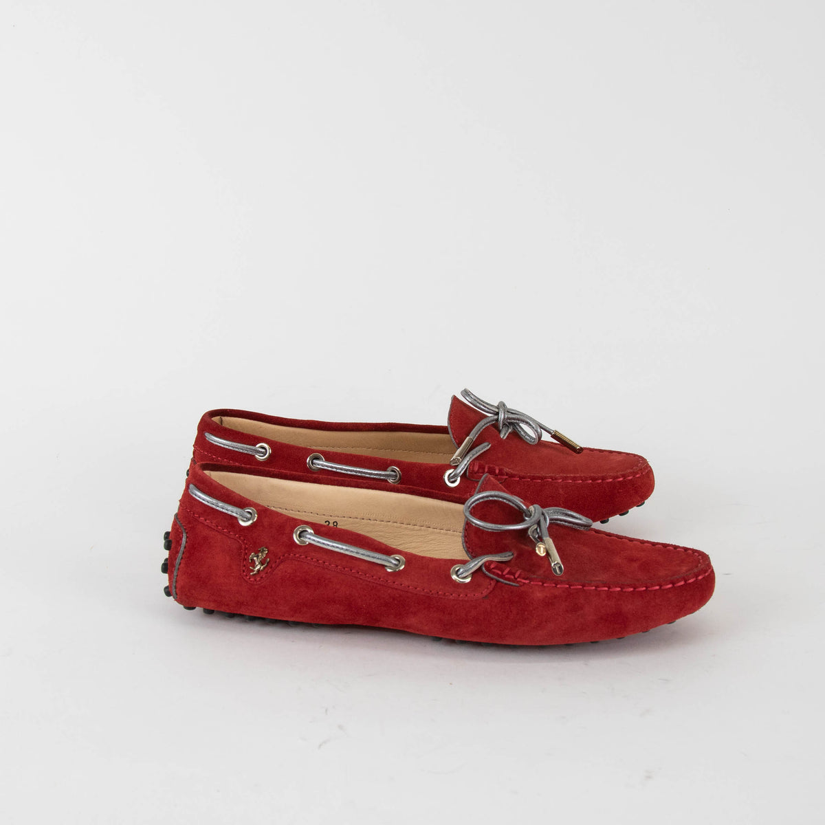 Tod's Red Suede Ferrari Loafers