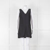 Lee Mathews Black Oversized Sleeveless Mini Dress