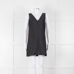 Lee Mathews Black Oversized Sleeveless Mini Dress