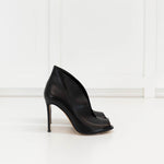 Ginavito Rossi Black High Heel Shoe Boot With Peep Toe