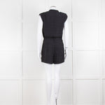 Diane Von Furstenberg Black White Print Playsuit