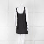 Lee Mathews Black Oversized Sleeveless Mini Dress