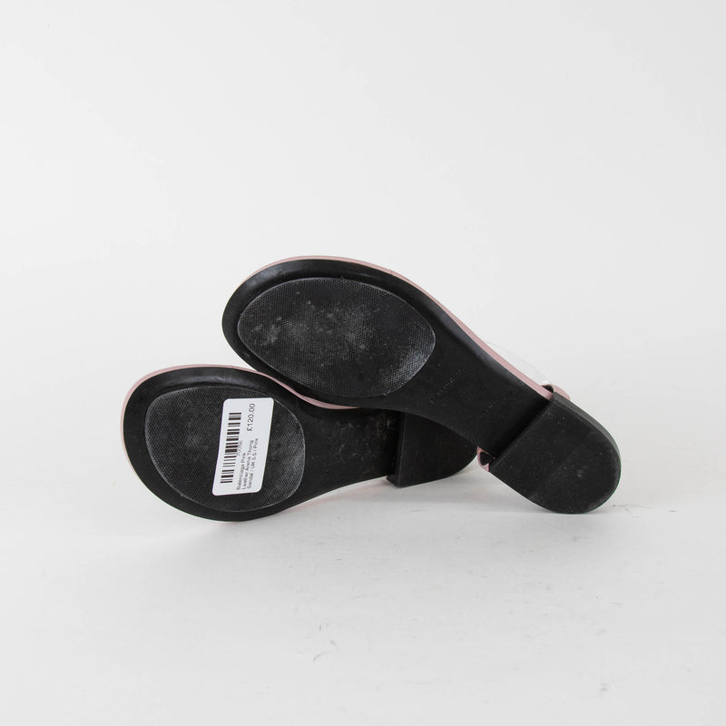 Balenciaga Pink Leather Arena Thong Sandal