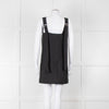 Lee Mathews Black Oversized Sleeveless Mini Dress