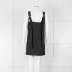 Lee Mathews Black Oversized Sleeveless Mini Dress