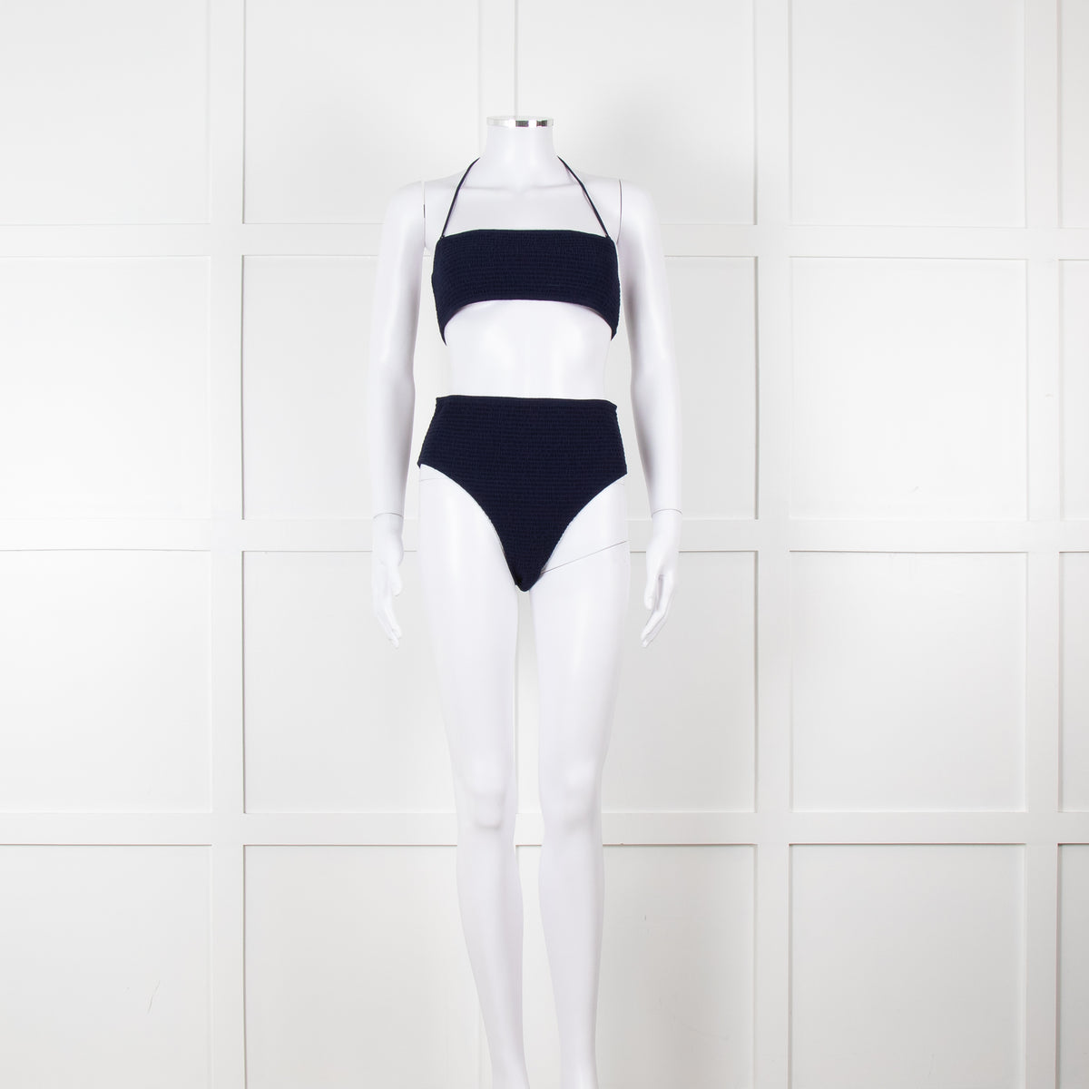 Tory Burch Navy Ruched Bikini Set