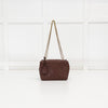 Mulberry Brown Ostrich Leather Lily Small Flap Bag