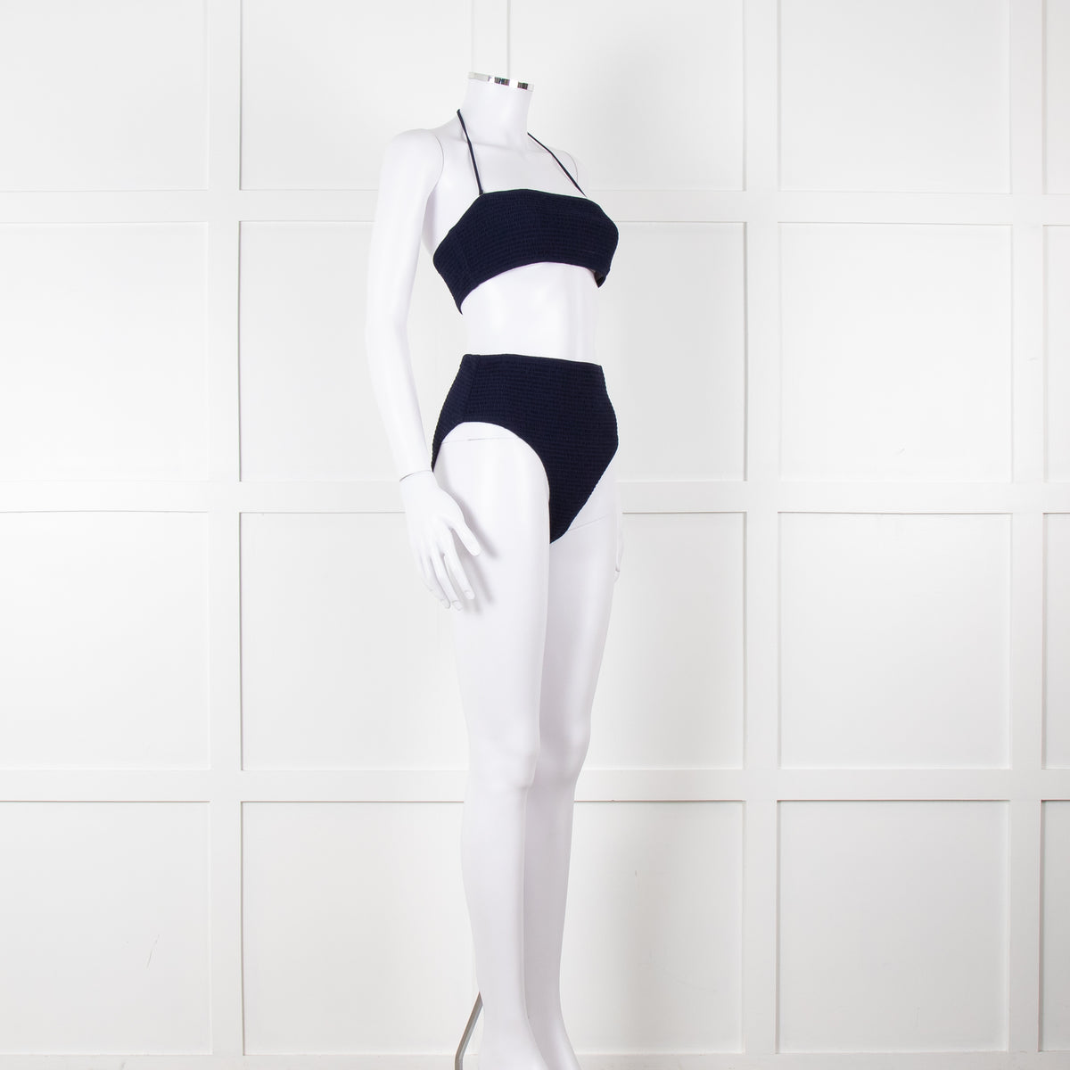 Tory Burch Navy Ruched Bikini Set