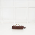 Mulberry Brown Ostrich Leather Lily Small Flap Bag