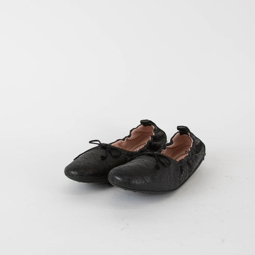 Tod's Black Logo Ballerina Flat Pumps