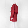 Zadig & Voltaire Burgundy Silky Long Sleeve Mini Dress