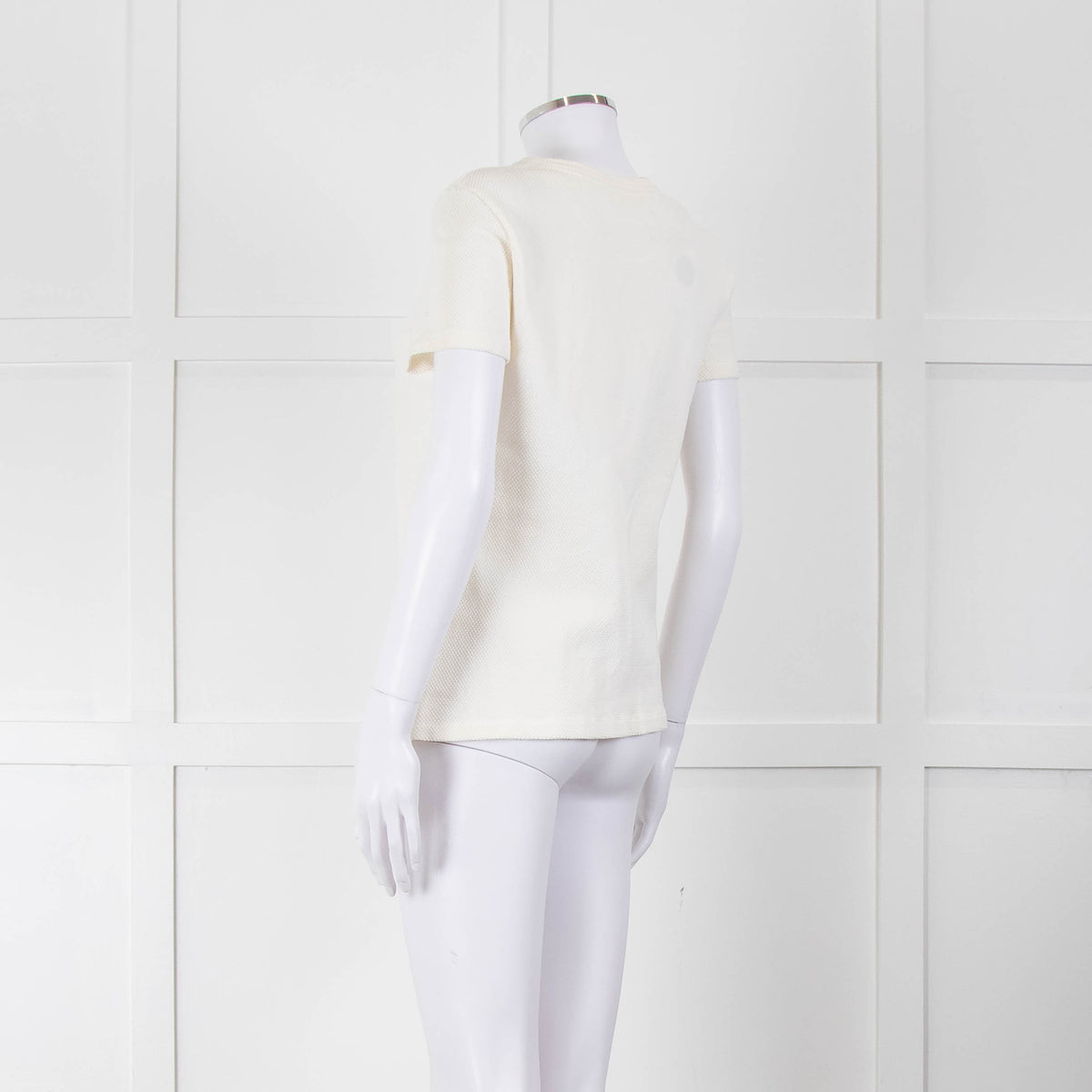 Marccain Cream Pearl Crystal Detail Top