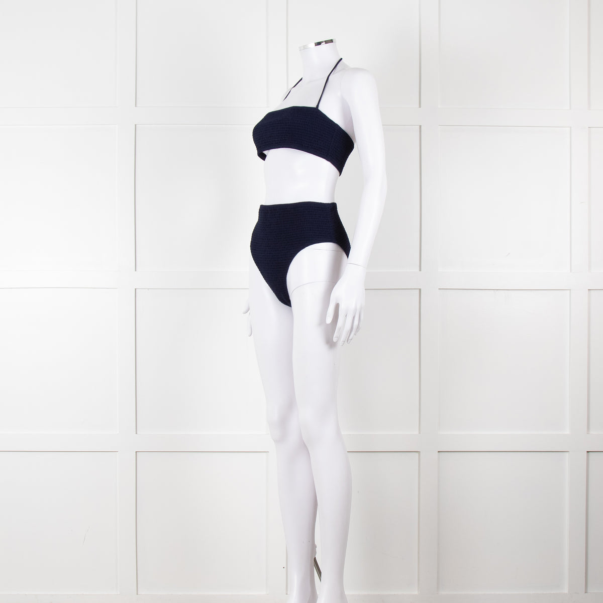 Tory Burch Navy Ruched Bikini Set
