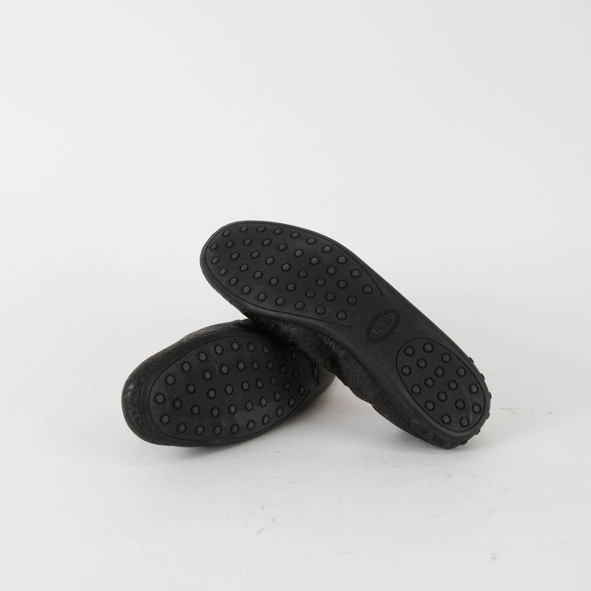 Tod's Black Logo Ballerina Flat Pumps