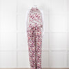 Me+Em Cream Burgundy Floral Trousers